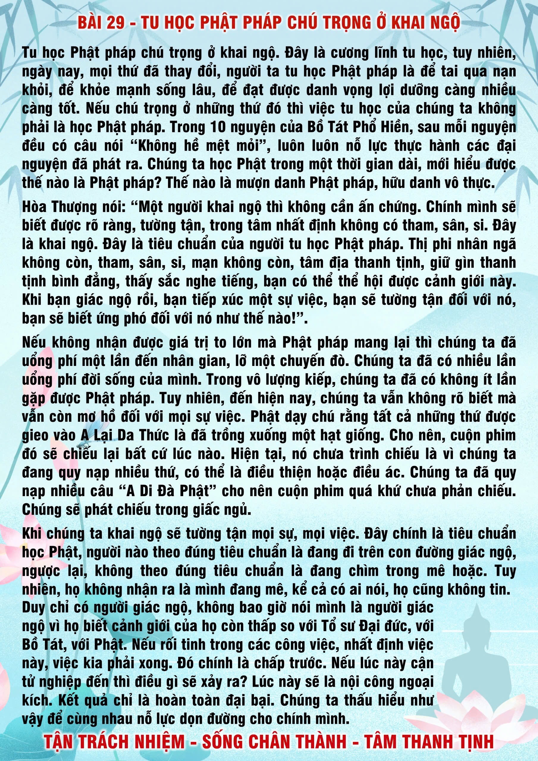 29 · PHTT - Tu Học Phật Pháp Chú Trọng Ở Khai Ngộ - 29